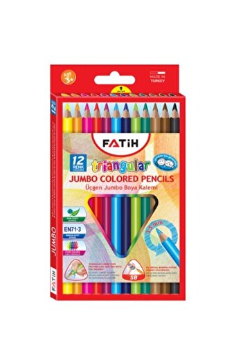 Fatih Paint Pen Jumbo Triangle 12 Colors