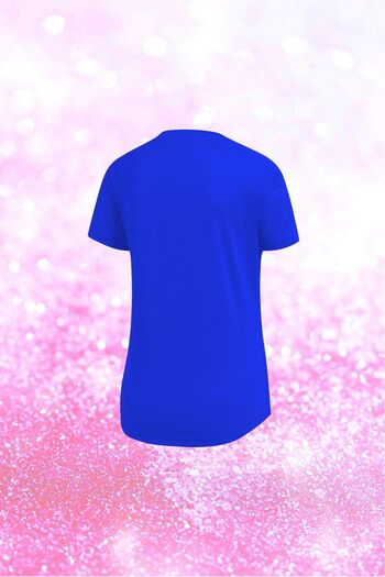 POSEIDON STORM Tricou albastru din țesătură Dri-fit pentru femei, confortabil, cu gâtul rotund, pentru mers și alergare S-3xl