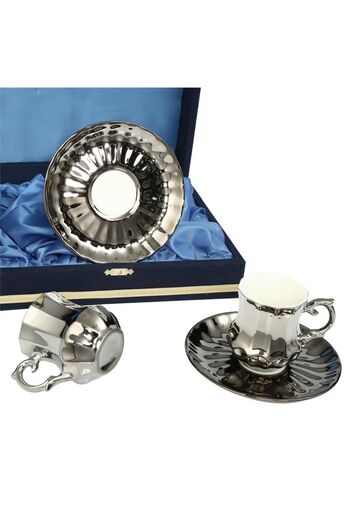 Vitale Mostor Platin 2'li Kahve Fincanı Takımı Mtfk.0054