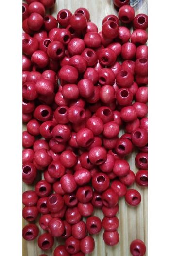 Selin Wooden Beads 10 Mm 100 Gr (Average ± 250 - 300 Pieces) Red