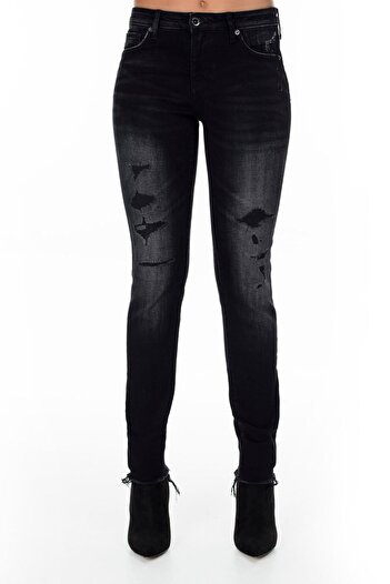 Armani Exchange Γυναικείο Μαύρο Τζιν Τζιν Παντελόνι J01