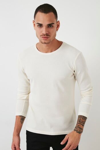 Buratti MEN'S COTTON BICYCLE COLLAR SLIM FIT BASIC SWEAT