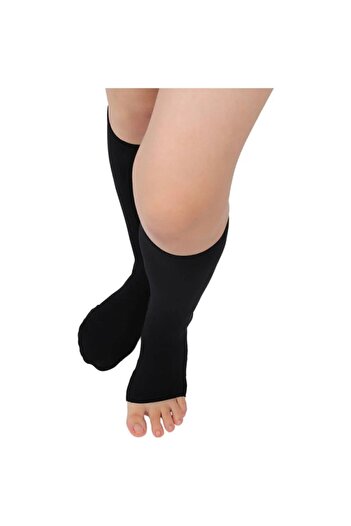 NBB Women's Black Practical Open Toe Knee-Length Ablution Socks 3-Piece