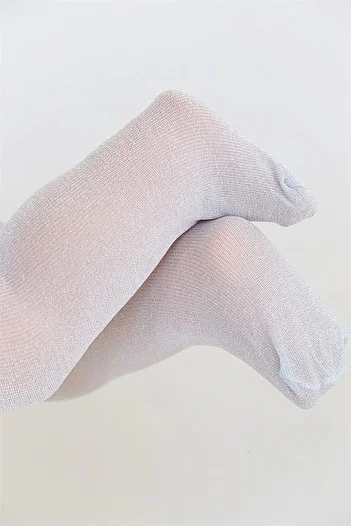 Daymod Baby Girl White Glitter Pantyhose