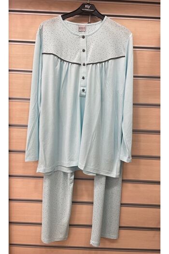 Nena Plus Size Wearable Long Sleeve 100% Cotton Women's Pajamas Set - Four Seasons