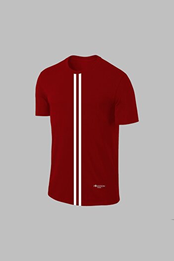 POSEIDON STORM Claret Red Men's Athlete T-shirt - Dri-Fit Fabric, Crew Neck, Unprinted, S-3XL