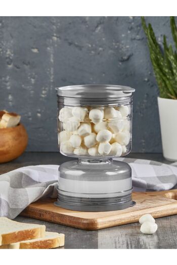 VİP AHMET Cheese Pickle Olive Storage Container 1250 ml Hourglass Pickle Storage Container Olive Storage Container with Strainer