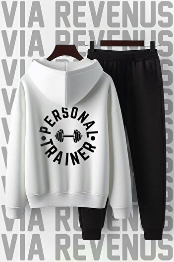 Vordevia Unisex Personal Trainer Σετ μαλακής φόρμας με κουκούλα - Φαρδιά εφαρμογή