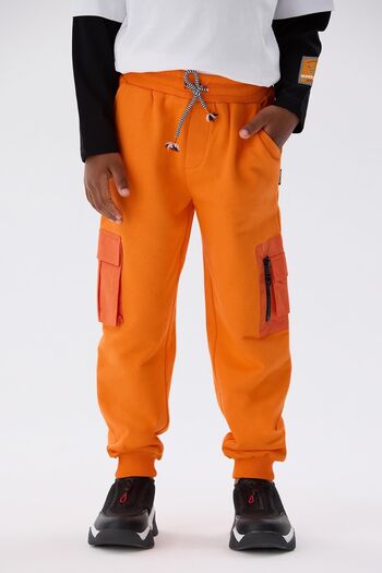 Nebbati Bg Store Boy's Orange Sweatpants