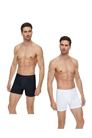 Tutku Elit Men's 6-Piece Modal - Cotton (flexible) Slim Fit Boxer Abani Classic (3 Black + 3 White)