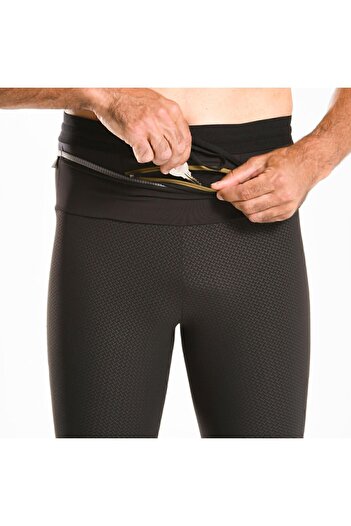 Decathlon Evadict Erkek Arazi Koşusu Taytı - Siyah / Bronz - Emboss