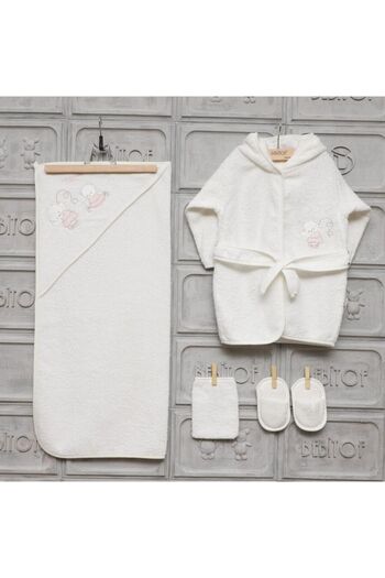 Bebitof Baby Baby Girl Bathrobe Set - Model 3314