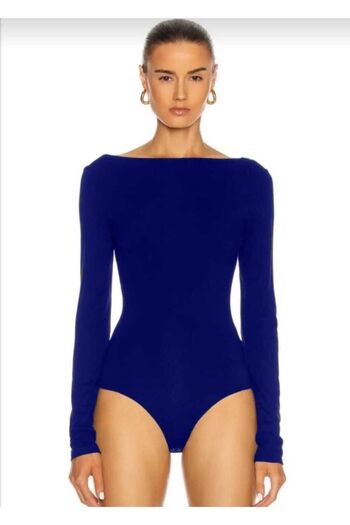 Zagrep Saks Blue Women's Body - Back Decollete and Double Layer Silk Jersey