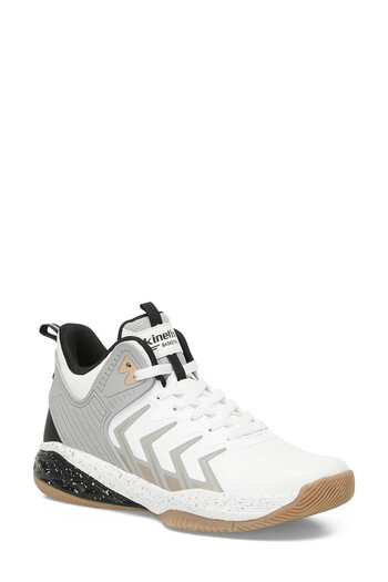 Kinetix Harger Pu 4Pr White Men's Basketball Shoes