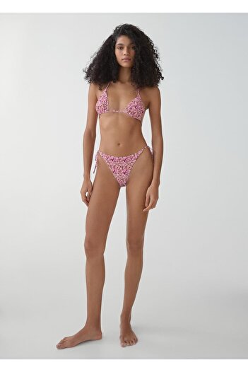 MANGO Woman Klassische Bikinihose mit Blumenmuster