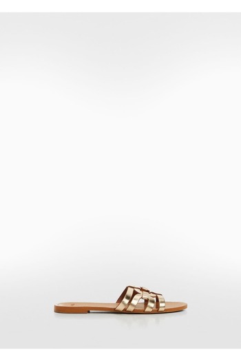 MANGO Woman Leather banded sandals