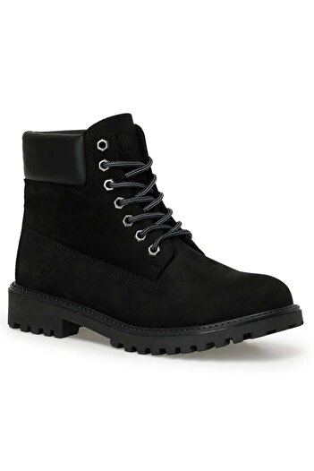 lumberjack River Γνήσιες Δερμάτινες Μπότες Unisex ΜΑΥΡΟ