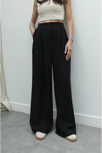 Havoş Black Grazia Pleated Trousers