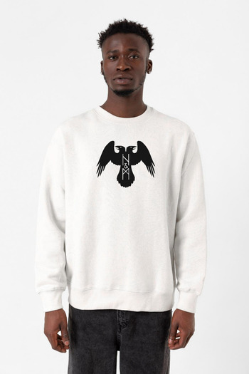 Tshirthane Світшот Thor's Ravens Huginn and Muninn Beyaz Erkek 2ip