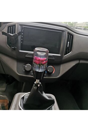 Space Purple Flower Patterned Gear Shift Knob - 10 cm Icvi218