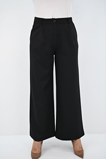 Koza Butik Women's High Waist and Wide Leg Trousers 6299-25