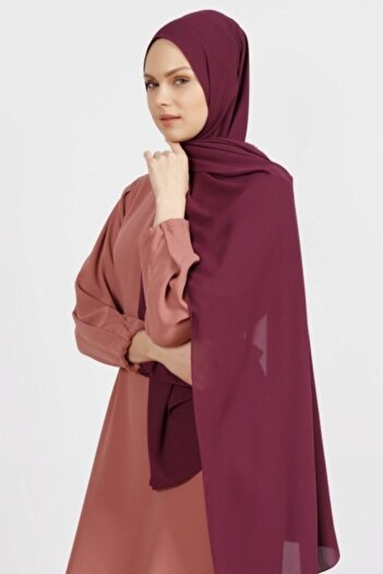 Differenza Crepe Shawl Plum