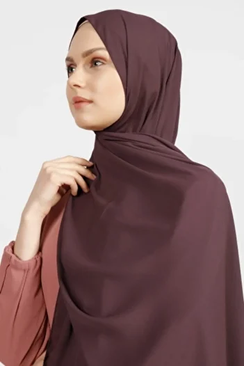 Differenza Crepe Shawl Dark Plum
