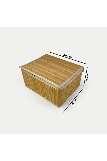sever ithalat Natural Bamboo - Square Storage Feature