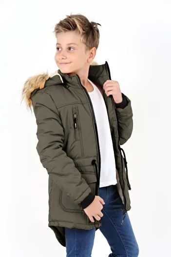 Joui Co 12-18 Years Old Children's Winter Long Coat