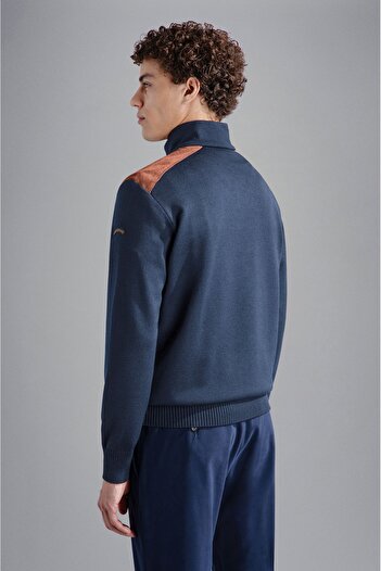 PAUL&SHARK MEN'S ZIPPED PULLOVER C.WWOOL