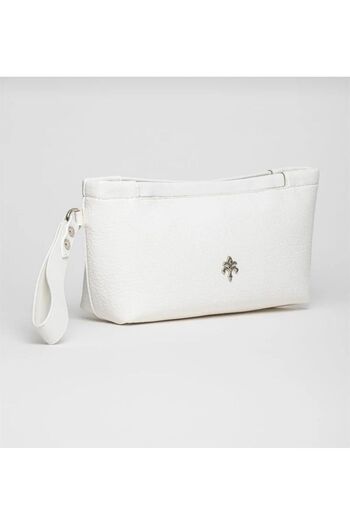 Jacquline Women's New Season Vegan Leather Hand Clutch Chain Strap Bag