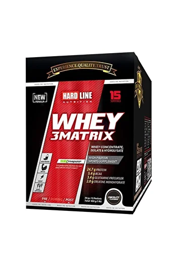 Hardline 30 Gr Disposable 15 Pieces Whey 3Matrix - Chocolate Flavored