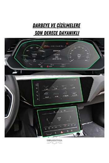 UniqAnatolia Nano Screen Protector Compatible with Audi Q7 2020-2023 Ghost Instrument and Multimedia Dual Screen