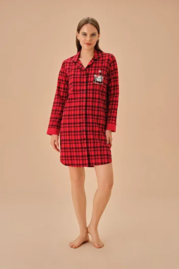 SUWEN Comfortable Cut Cozy Shirt-Nightwear Set