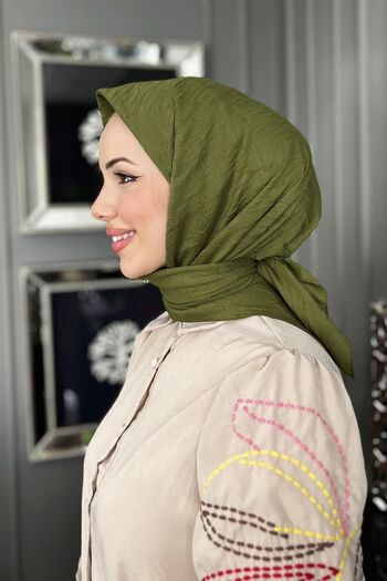 Aker Khaki Bamboo Crochet Scarf - 6060800 -957