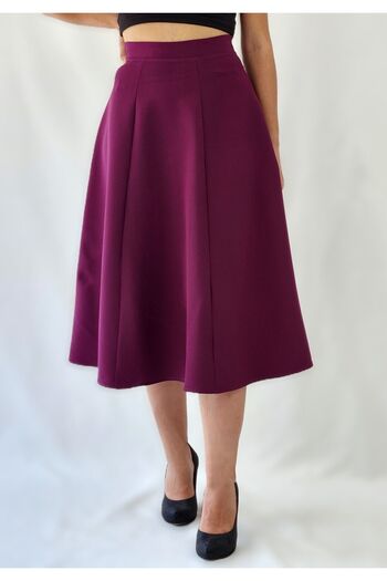 YAXİ Women's Damson Six Pieces Woven Maxi Bell Skirt