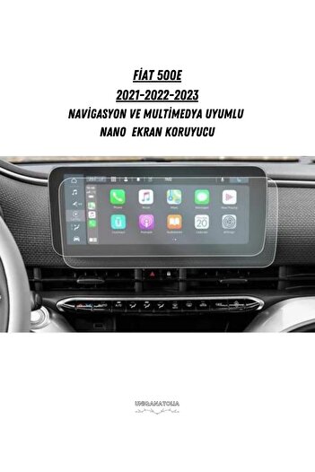 UniqAnatolia Fiat 500E 2021 2022 2023 Navigation and Multimedia Compatible Nano Screen Protector