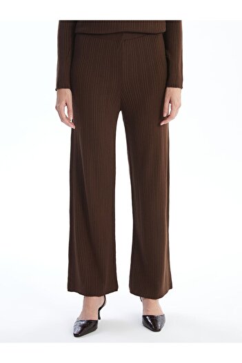 LC Waikiki Lcw Women's Elastic Waist Plain Knitwear Trousers