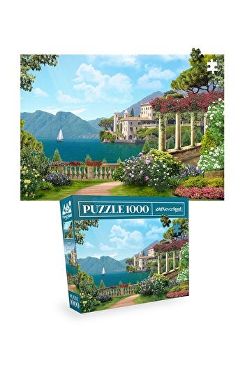 Neverland 2 ADET 1000 PARÇA PUZZLE - YILDIZLI GECE ve SAHİL EVİ