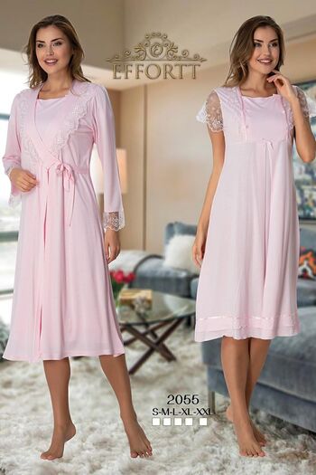 Effort Pijama Set cămașă de noapte de maternitate cu halat de toaletă