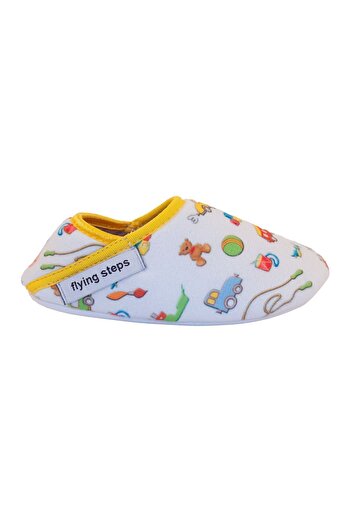 Flyingsteps Children's Babter Printed Anti-Slip Sole School Nursery Home Shoes Slippers Slippers