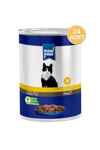 Paw Paw Tavuklu Yetişkin Kedi Konservesi 400 gr (24 ADET)