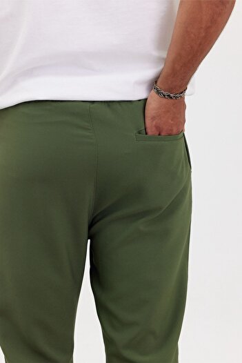 MADZEYMODA Yeni Sezon Erkek Boyfriend Kalıp Çima Detaylı Haki Yeşil Jogger Pantolon Mz22032
