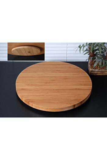 BALSA Round 30 Cm Serving-Presentation-pizza Tray with Bamboo Swivel