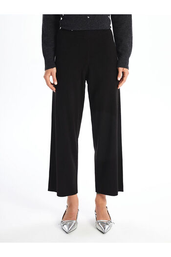 LC Waikiki Straight Wide Leg Women's Knitwear Trousers with Elastic Waist
