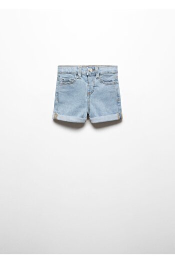 MANGO Baby Paçaları kıvrık denim şort