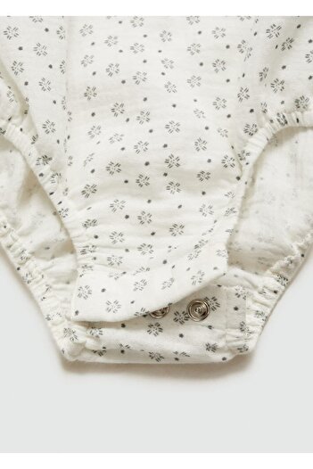 MANGO Baby Desenli pamuklu tek parça tulum