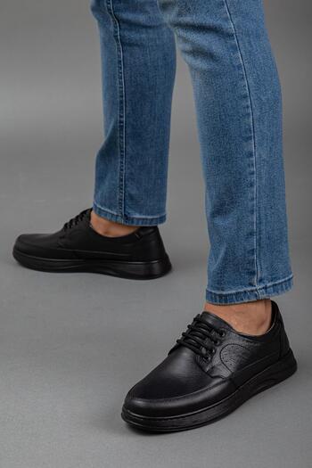 Dilimler Ayakkabı Ανδρικά casual παπούτσια από γνήσιο δέρμα με επίπεδη σόλα με κορδόνια
