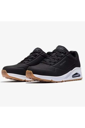SKECHERS Uno Stand on Air 73690 Unisex Sports Shoes Black-White