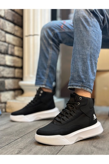 BOA BA0318 Lace-Up Men's High Sole White Sole Sports Boots